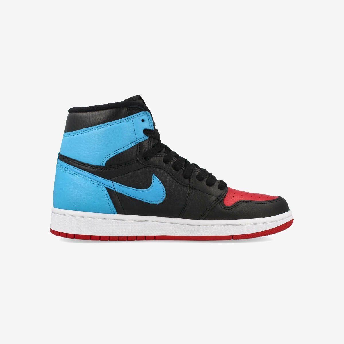 NIKE WMNS AIR JORDAN 1 HIGH OG BLACK/DK POWDER BLUE/GYM RED [UNC TO CH