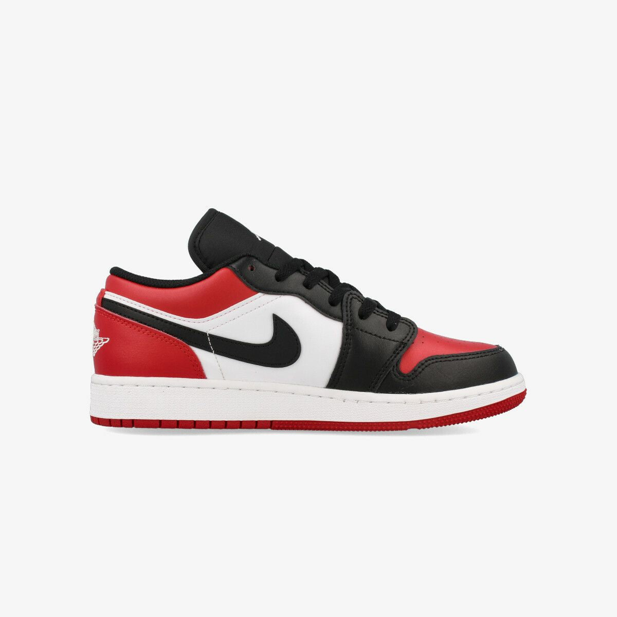 NIKE AIR JORDAN 1 LOW GS WHITE/BLACK/UNIVERSITY RED 【BRED TOE ...