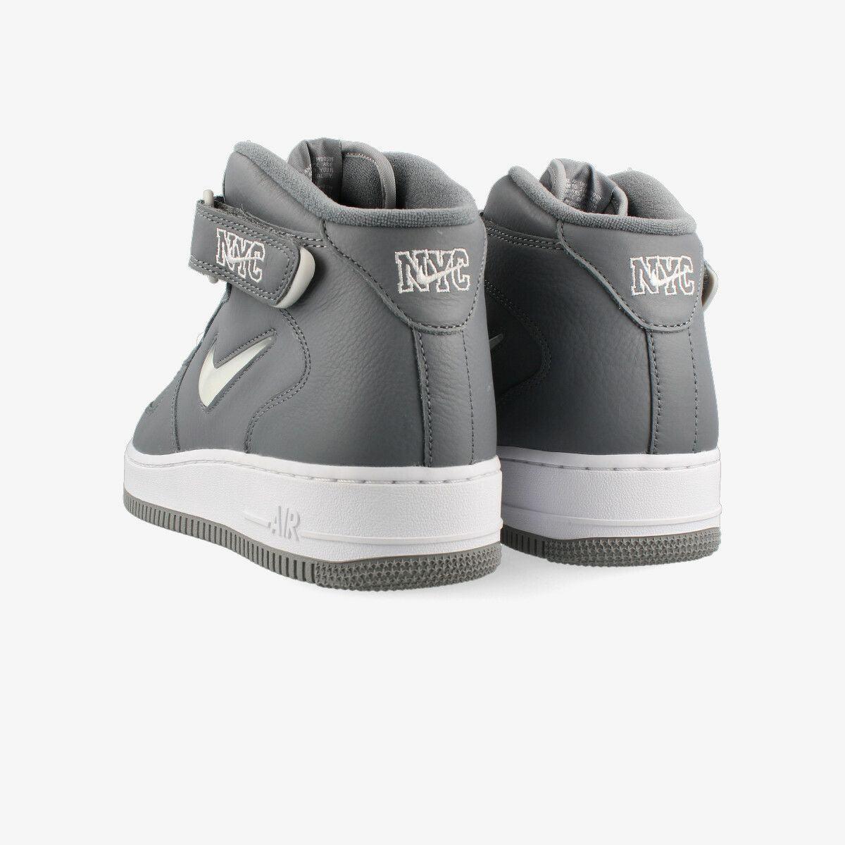 NIKE AIR FORCE 1 MID QS COOL GRAY/WHITE/METALLIC SILVER [NYC