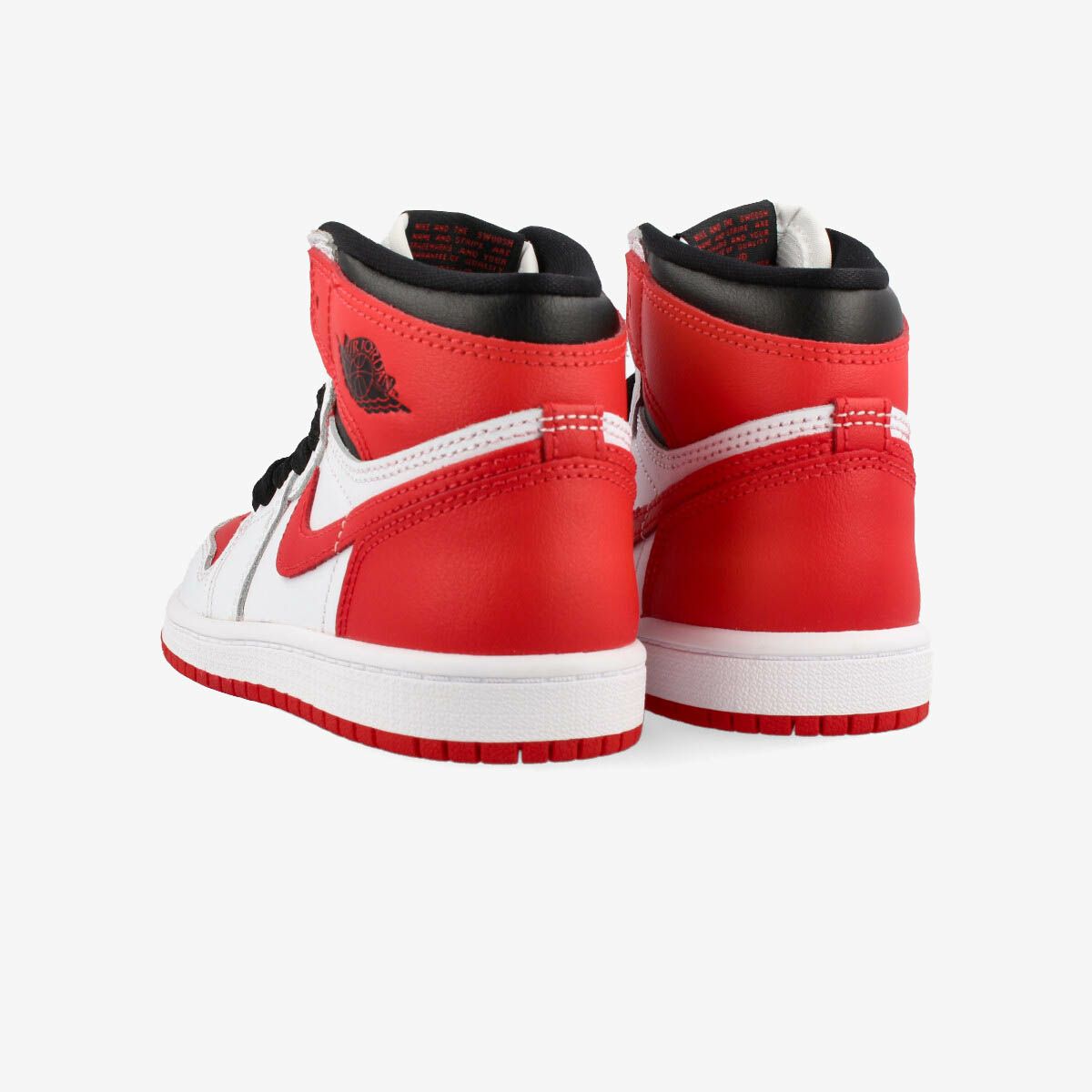 NIKE AIR JORDAN 1 RETRO HIGH OG PS WHITE/UNIVERSITY RED/BLACK [HERITAG