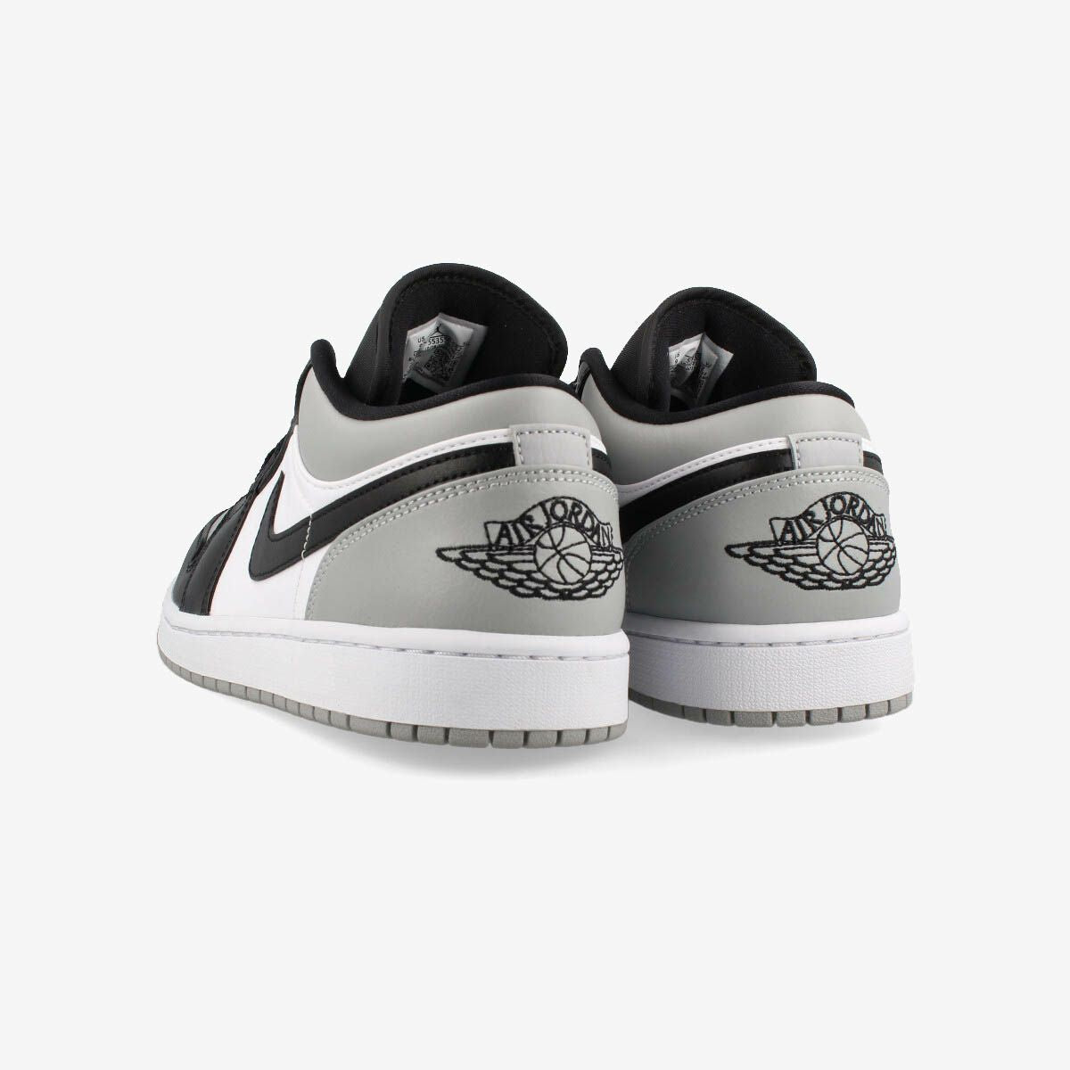 NIKE AIR JORDAN 1 LOW WHITE/BLACK/LIGHT SMOKE GREY 【SHADOW TOE】