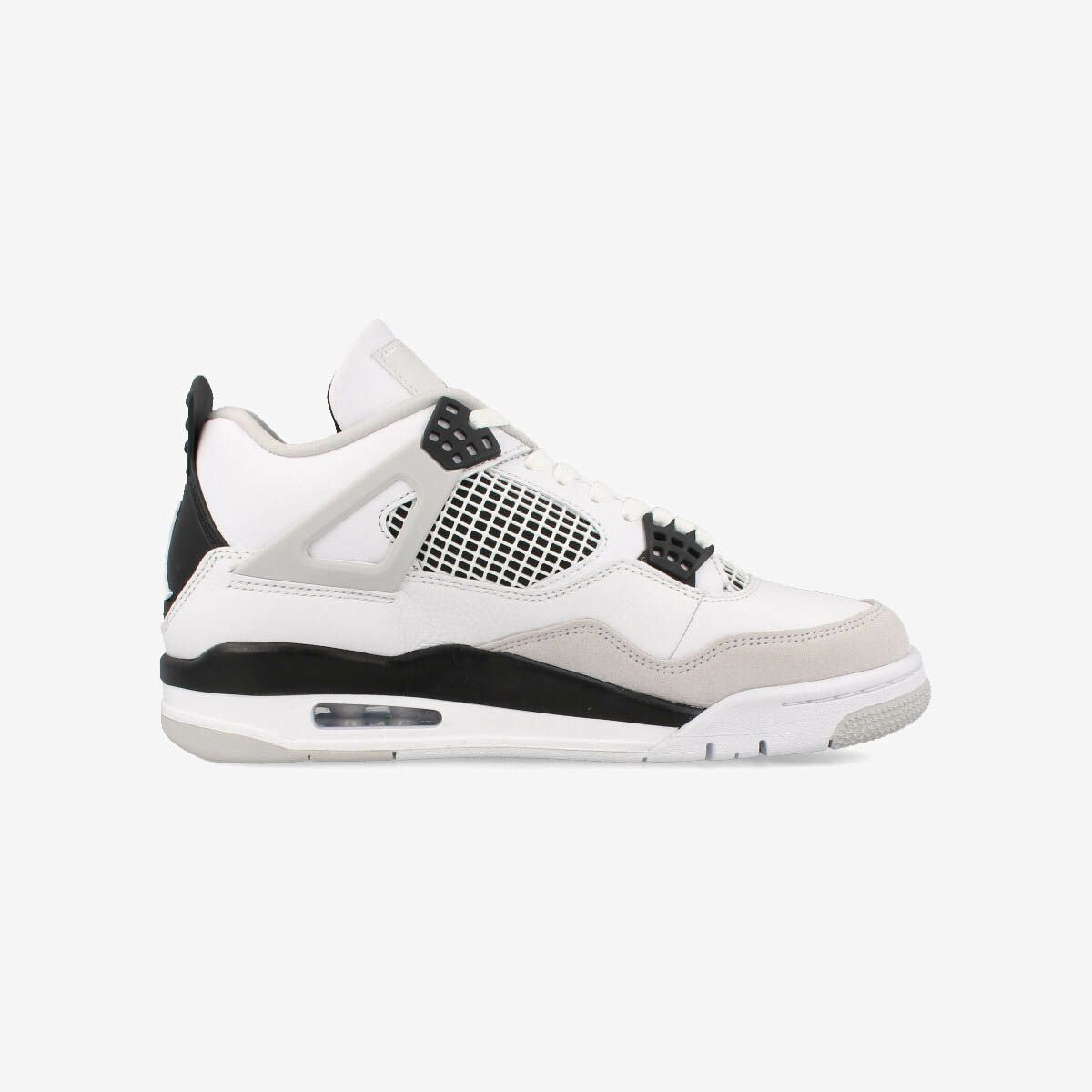 NIKE AIR JORDAN 4 RETRO WHITE/BLACK/NEUTRAL GREY 【MILITARY BLACK】