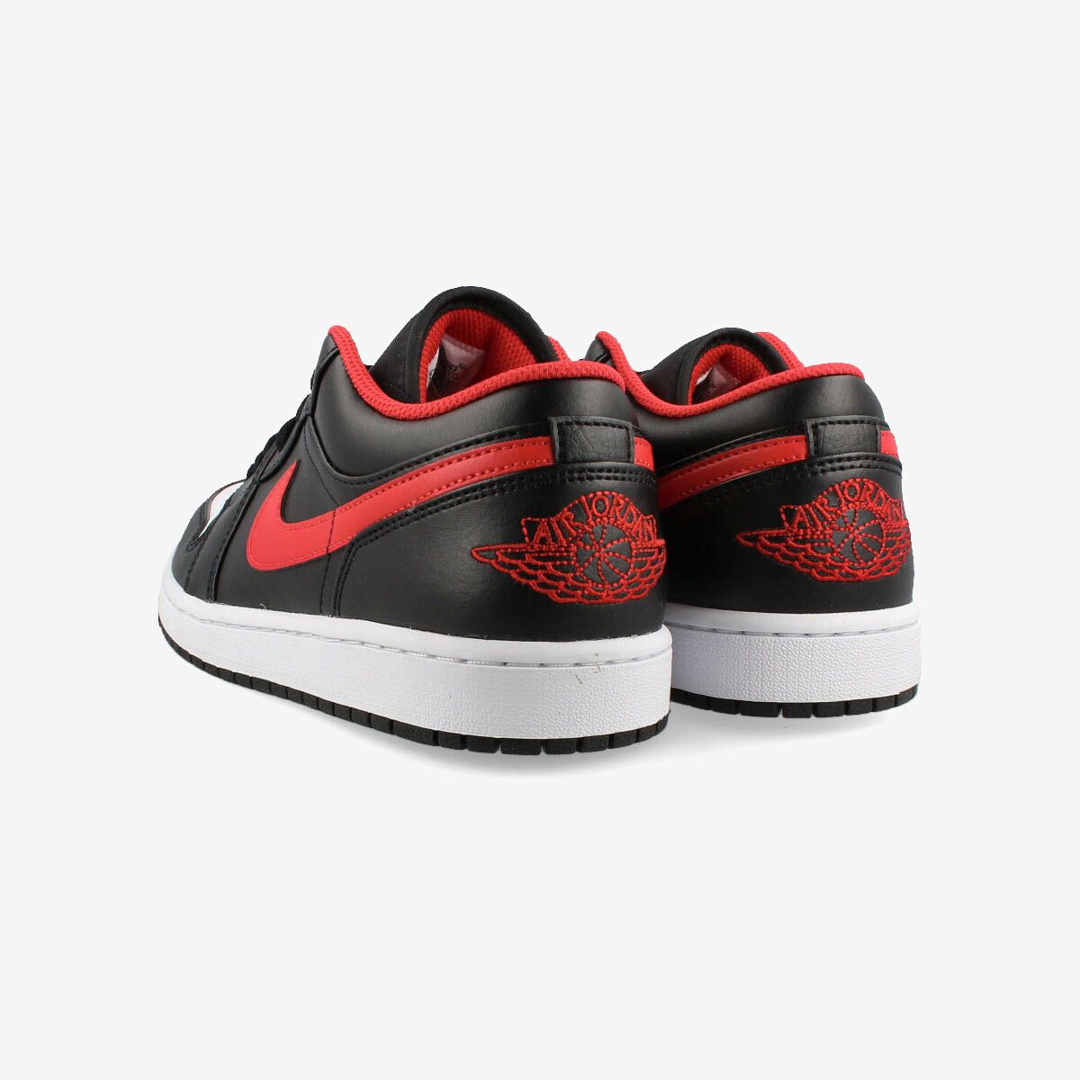 NIKE AIR JORDAN 1 LOW BLACK/FIRE RED/WHITE 553558-063 – KICKS LAB.