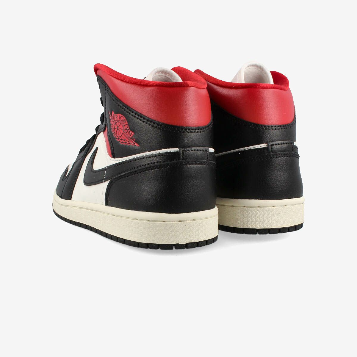 NIKE WMNS AIR JORDAN 1 MID BLACK/GYM RED/SAIL bq6472-061 – KICKS LAB.