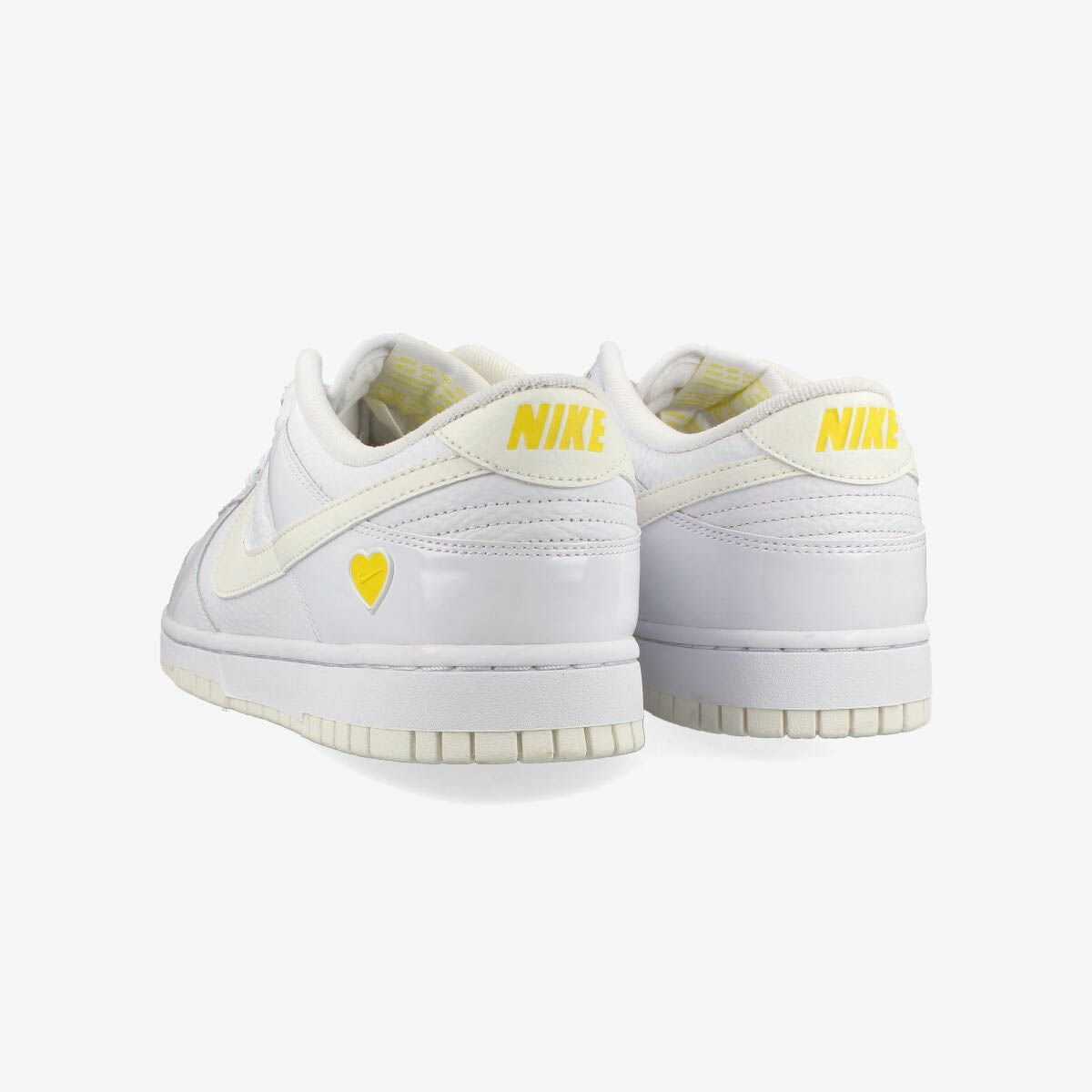 NIKE WMNS DUNK LOW WHITE/SAIL/OPTIC YELLOW 【VALENTINE'S DAY