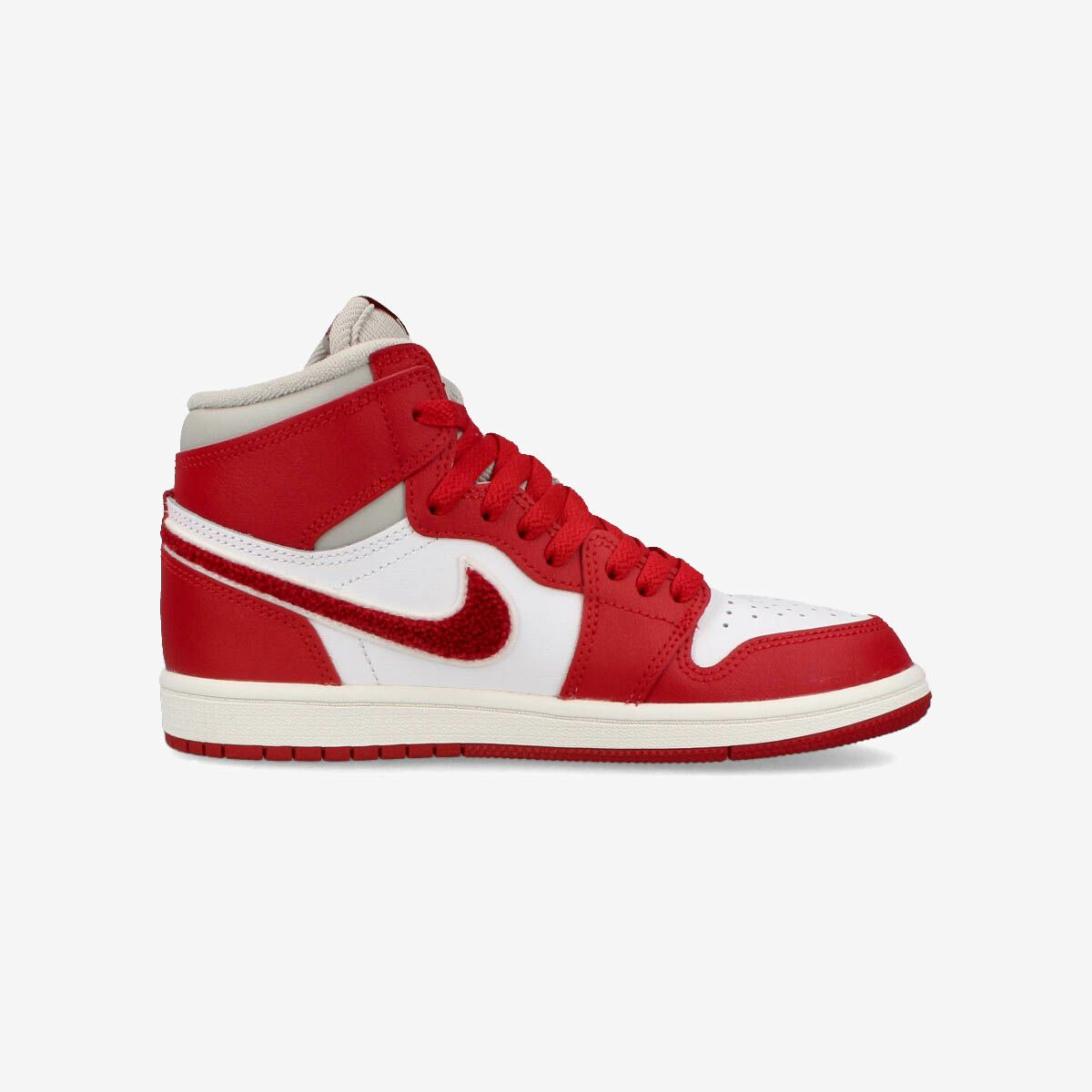 NIKE AIR JORDAN 1 HIGH OG PS LIGHT IRON ORE/VARSITY RED/SAIL [NEWSTALG