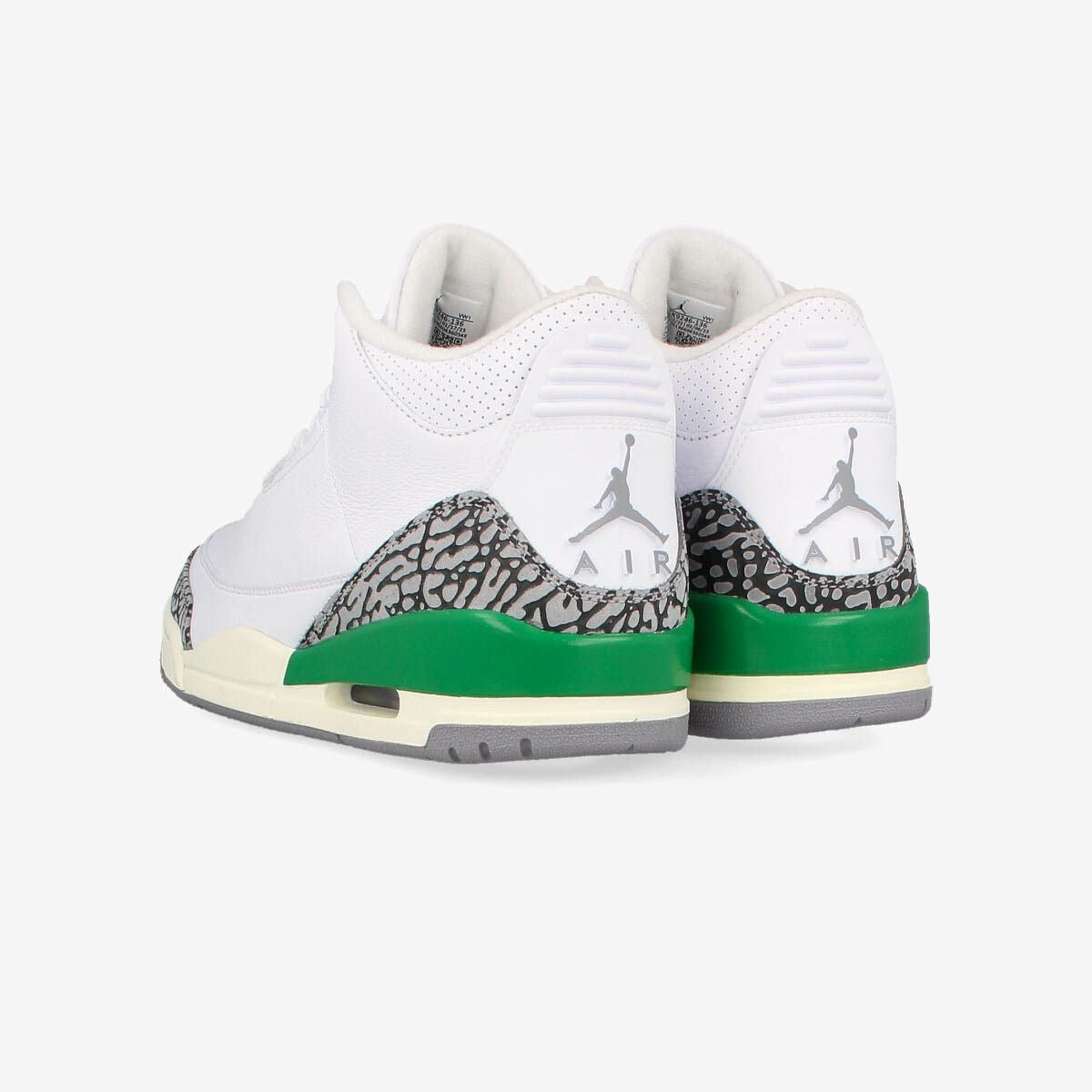 NIKE WMNS AIR JORDAN 3 RETRO WHITE/LUCKY GREEN/VARSITY RED/CEMENT