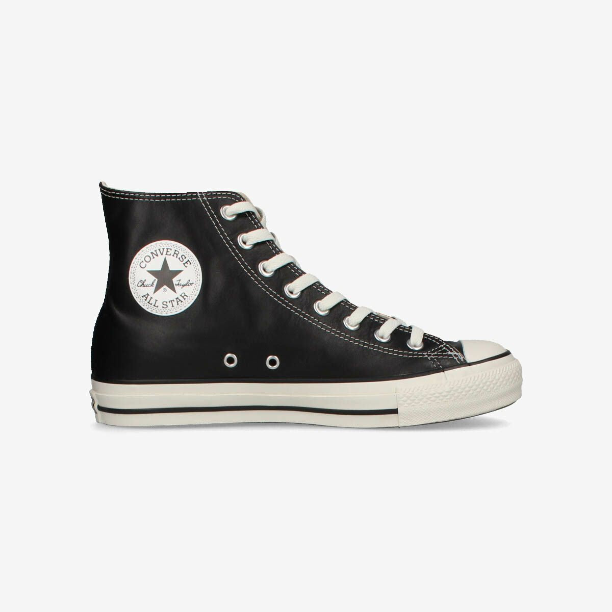 CONVERSE ALL STAR (R) OLIVE GREEN LEATHER HI BLACK 31309180