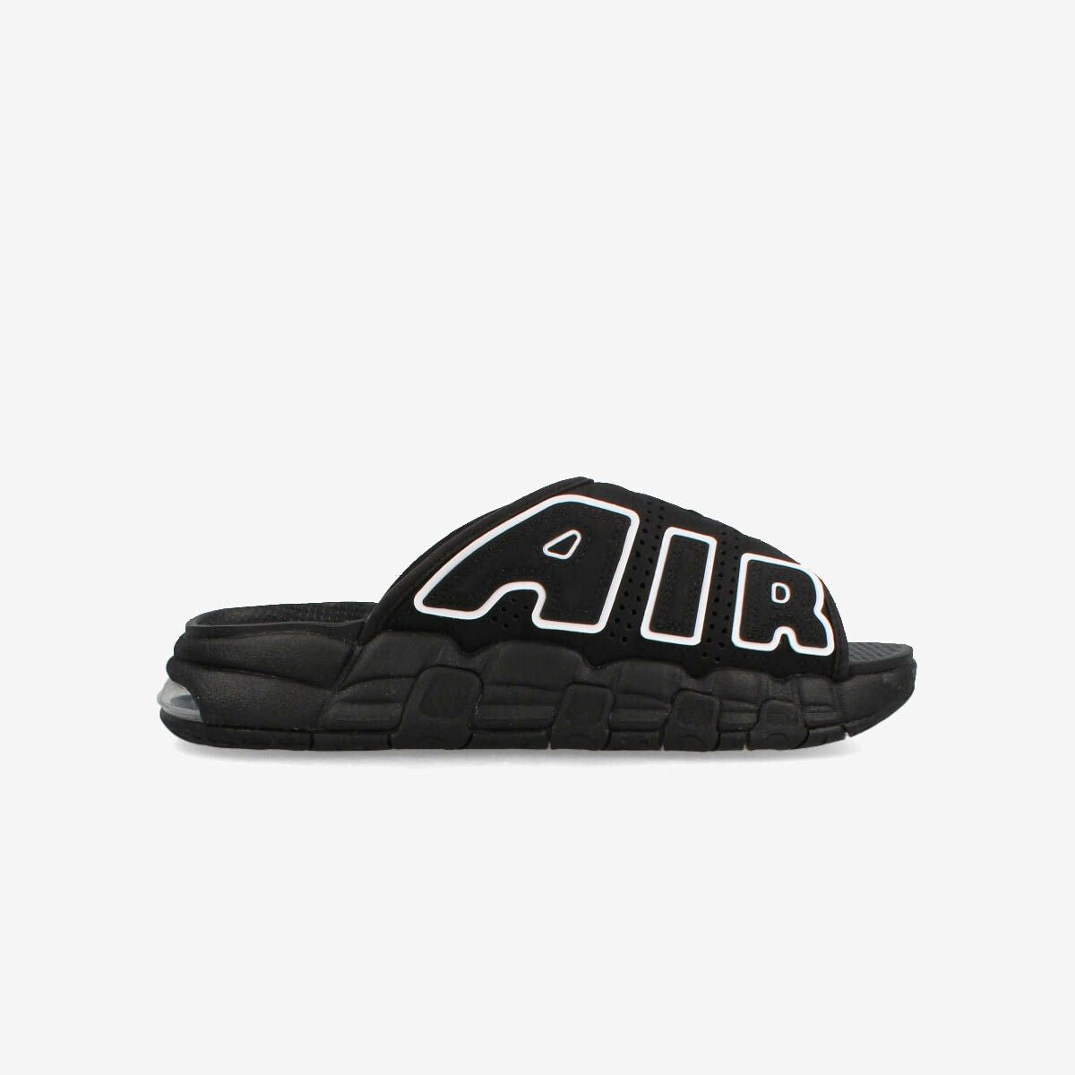 NIKE AIR MORE UPTEMPO SLIDE BLACK/WHITE