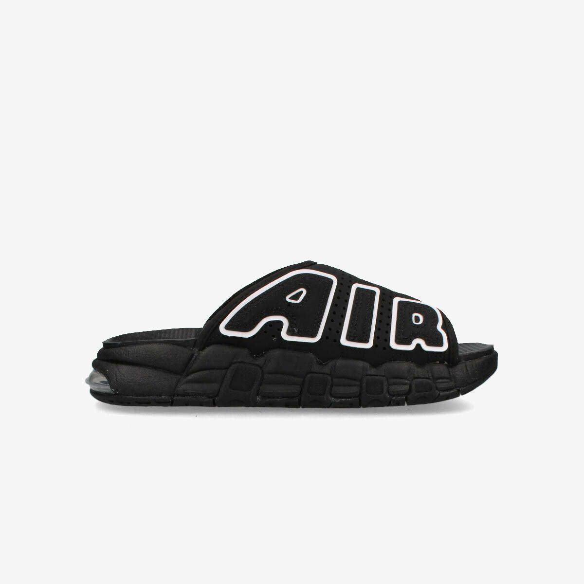 NIKE WMNS AIR MORE UPTEMPO SLIDE BLACK/WHITE – KICKS LAB.