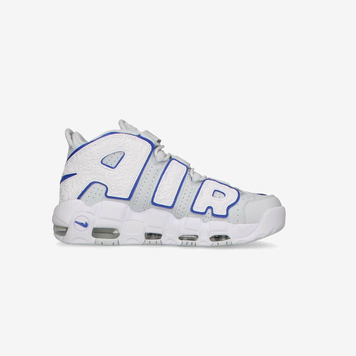 NIKE AIR MORE UPTEMPO '96 HOOPS LOGO/WHITE/BLUE – KICKS LAB.