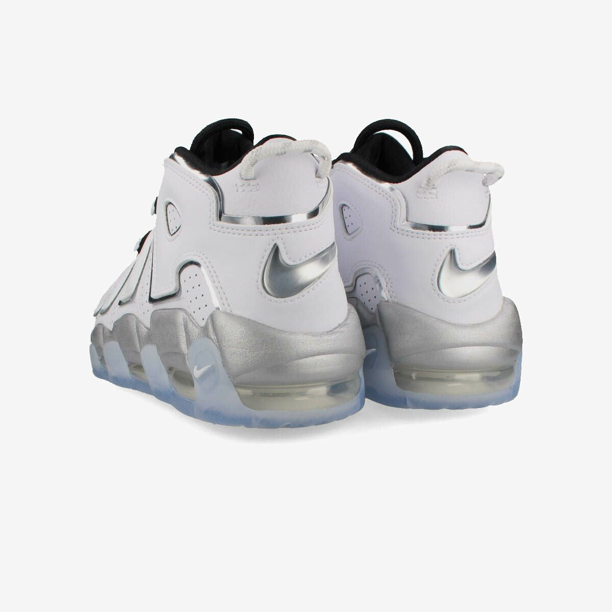 NIKE WMNS AIR MORE UPTEMPO WHITE/WHITE/METALLIC SILVER/BLACK