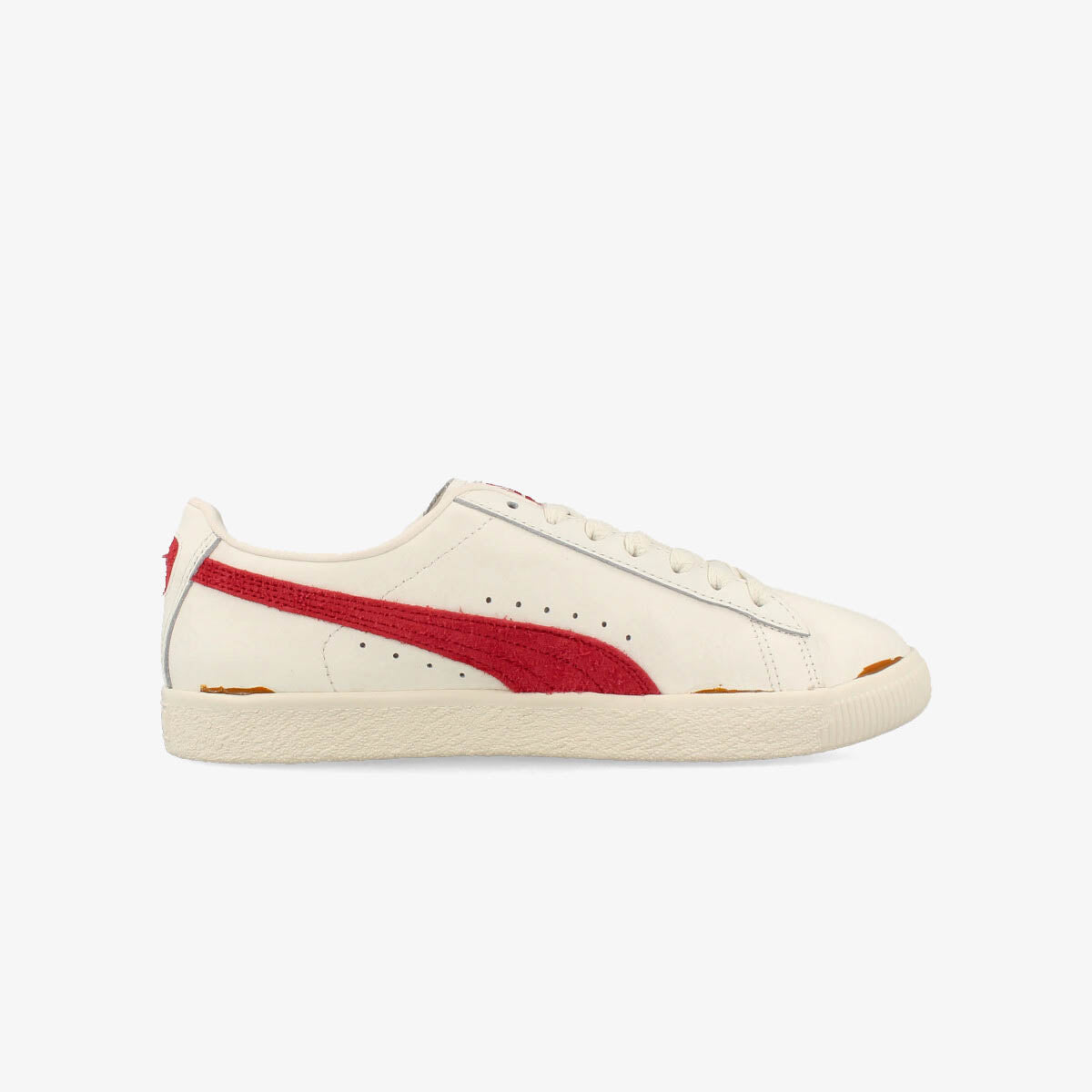 PUMA CLYDE NEVERWORN III WARM WHITE/CLUB RED 396489-01 – KICKS LAB.