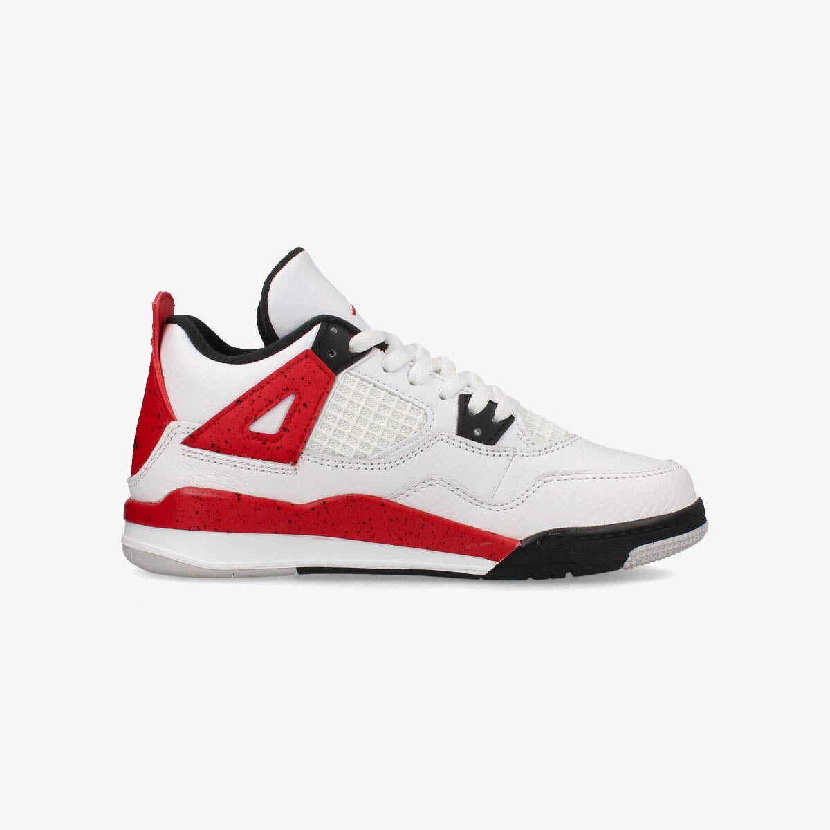 NIKE AIR JORDAN 4 RETRO PS WHITE/FIRE RED/BLACK – KICKS LAB.