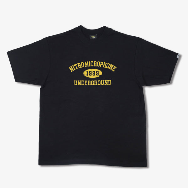 Raidback Fabric × Nitro Microphone Underground "90's Background" Tee BLACK/YELLOW