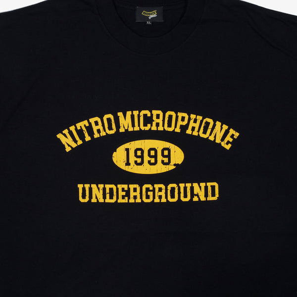 Raidback Fabric × Nitro Microphone Underground "90's Background" Tee BLACK/YELLOW