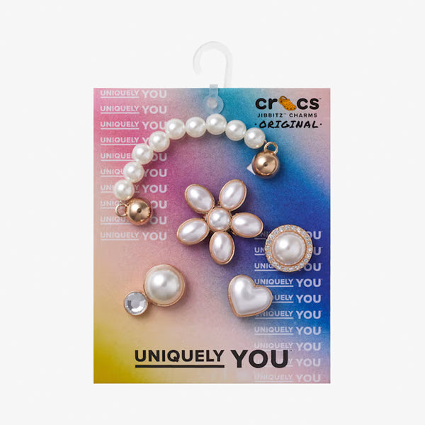 CROCS DAINTY PEARL JEWELRY JIBBITZ 5 PACK