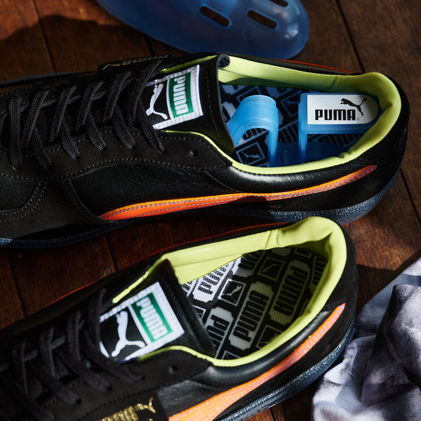 PUMA PALERMO MIJ KL SPORT BLACK/FLAME FLICKER/LIME SHEEN -MADE IN JAPAN- -Created by KICKS LAB.-