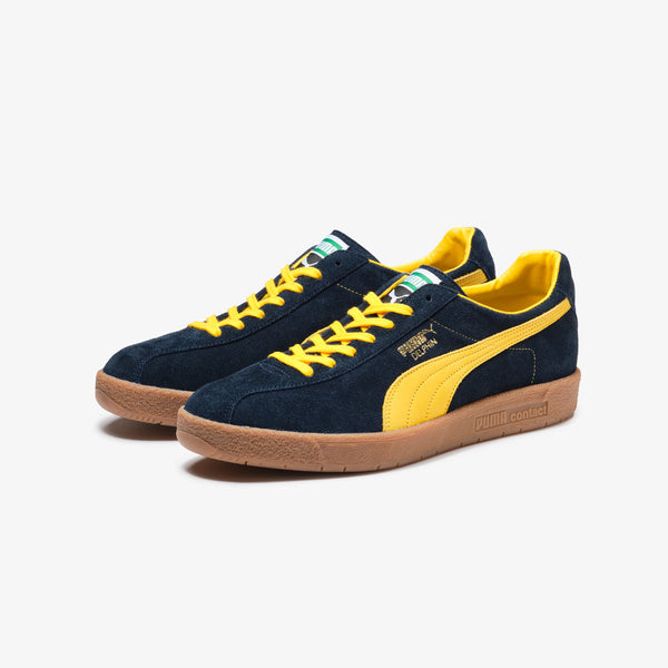 PUMA DELPHIN OG MIJ KL REW NEW NAVY/PELE YELLOW/GUM -MADE IN JAPAN- -Created by KICKS LAB.-