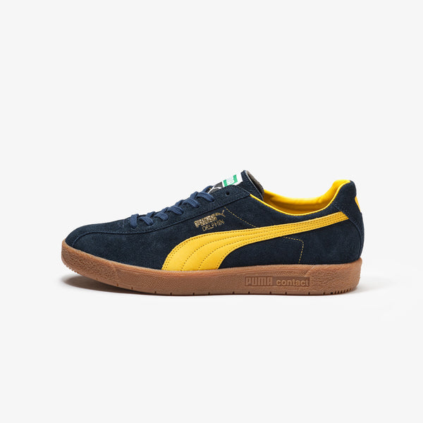 PUMA DELPHIN OG MIJ KL REW NEW NAVY/PELE YELLOW/GUM -MADE IN JAPAN- -Created by KICKS LAB.-