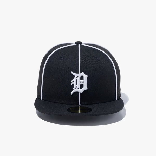 NEW ERA 59FIFTY DETROIT TIGERS PIPING BLK/SWHI