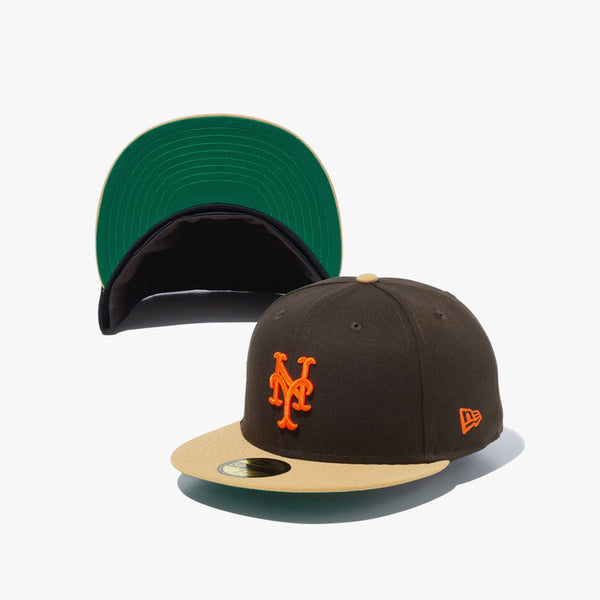 NEW ERA 59FIFTY NEW YORK METS Powered by GORO NAKATSUGAWA（min-nano） BROWN/BRONZE