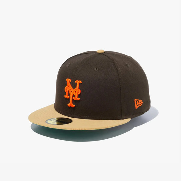 NEW ERA 59FIFTY NEW YORK METS Powered by GORO NAKATSUGAWA（min-nano） BROWN/BRONZE