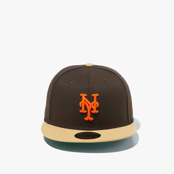 NEW ERA 59FIFTY NEW YORK METS Powered by GORO NAKATSUGAWA（min-nano） BROWN/BRONZE