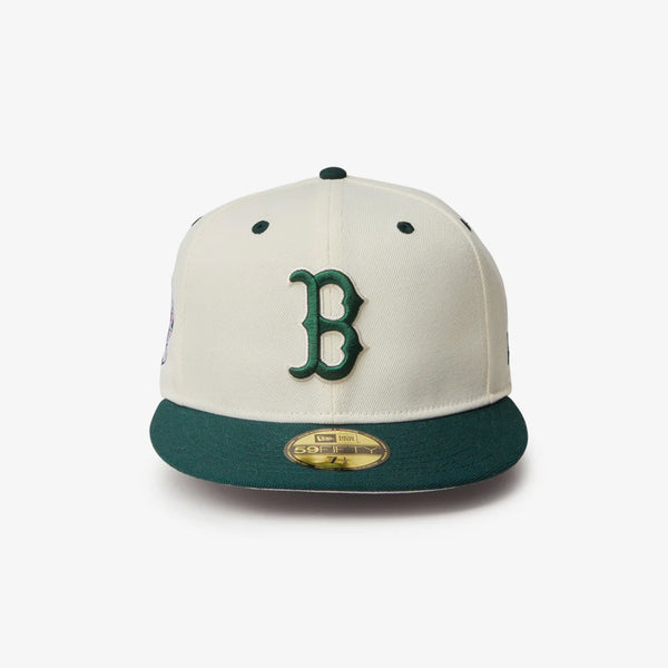 NEW ERA 59FIFTY MLB WOOL VISOR SP BOSTON REDSOX CHROME/DARK GREEN