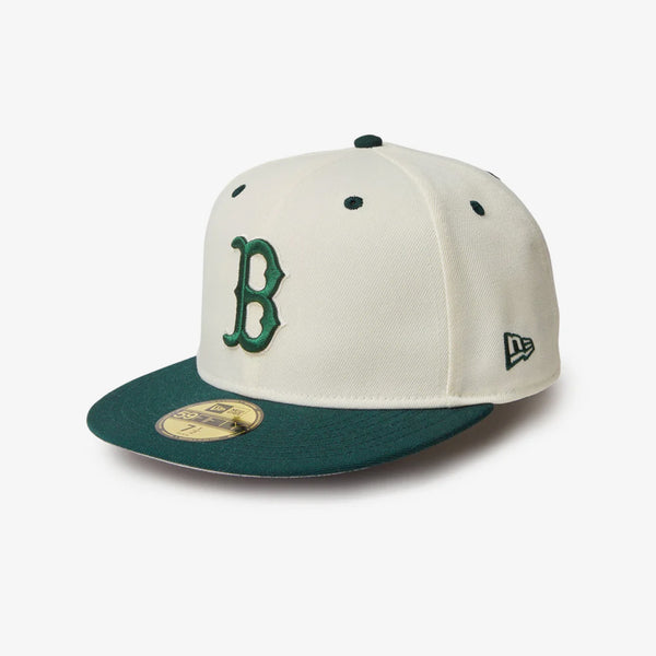 NEW ERA 59FIFTY MLB WOOL VISOR SP BOSTON REDSOX CHROME/DARK GREEN