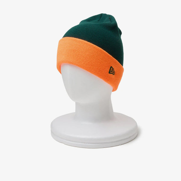 NEW ERA BASIC CUFF KNIT Powered by GORO NAKATSUGAWA（min-nano） BRITISH GREEN/NEON ORANGE