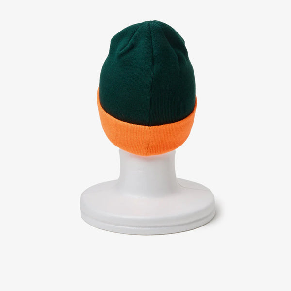 NEW ERA BASIC CUFF KNIT Powered by GORO NAKATSUGAWA（min-nano） BRITISH GREEN/NEON ORANGE