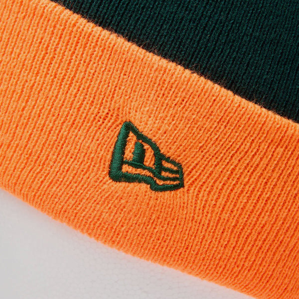 NEW ERA BASIC CUFF KNIT Powered by GORO NAKATSUGAWA（min-nano） BRITISH GREEN/NEON ORANGE