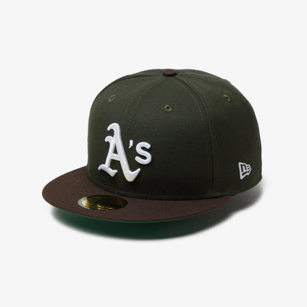 NEW ERA 59FIFTY OAKLAND ATHLETICS Powered by GORO NAKATSUGAWA（min-nano） DARKSEAWEED/BROWN