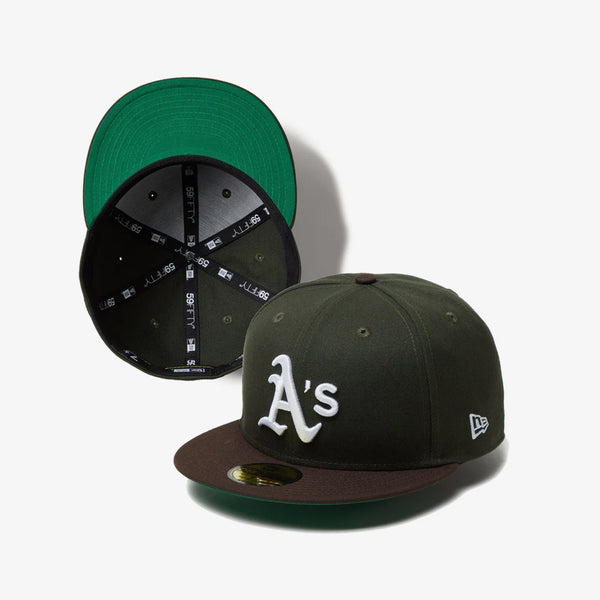 NEW ERA 59FIFTY OAKLAND ATHLETICS Powered by GORO NAKATSUGAWA（min-nano） DARKSEAWEED/BROWN