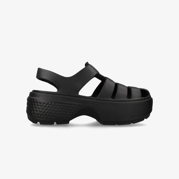 CROCS STOMP FISHERMAN SANDAL BLACK