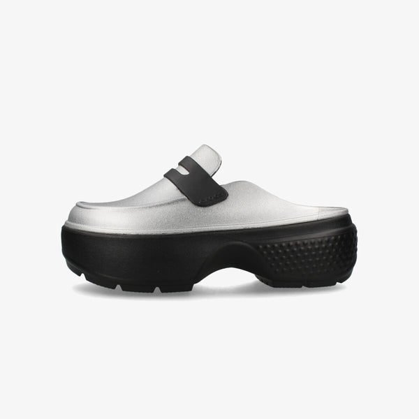 crocs STOMP METALLIC LOAFER SILVER/BLACK