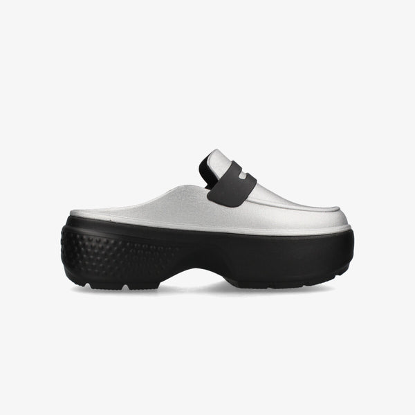 crocs STOMP METALLIC LOAFER SILVER/BLACK