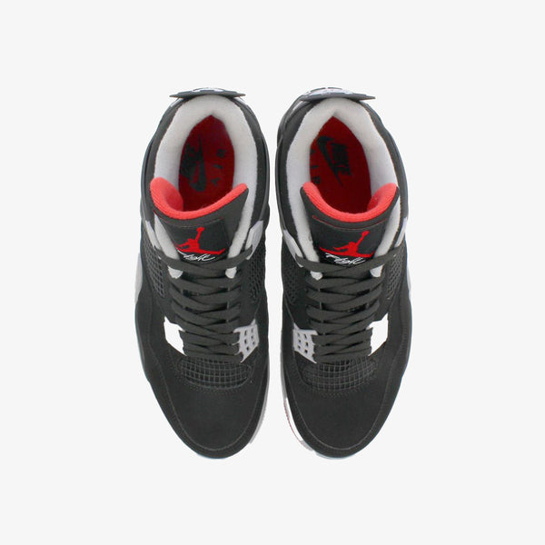 NIKE AIR JORDAN 4 RETRO BLACK/CEMENT GREY/SUMMIT WHITE/FIRE RED 【BRED】