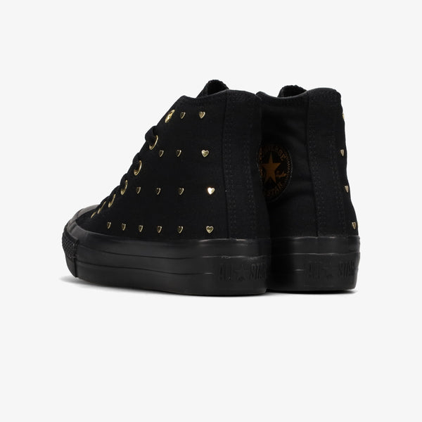 CONVERSE ALL STAR PLTS HEARTSTUDS HI BLACK