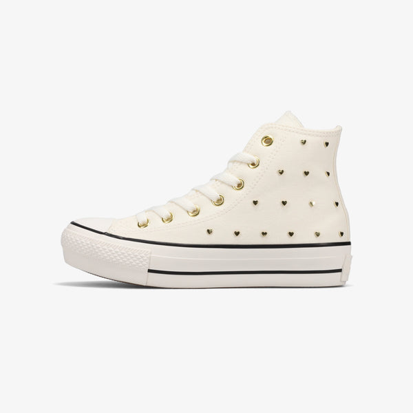 CONVERSE ALL STAR PLTS HEARTSTUDS HI WHITE