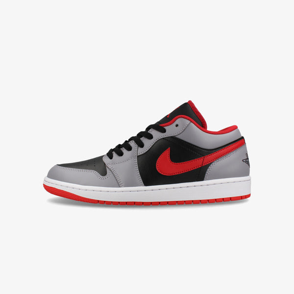 NIKE AIR JORDAN 1 LOW BLACK/FIRE RED/CEMENT GREY/WHITE