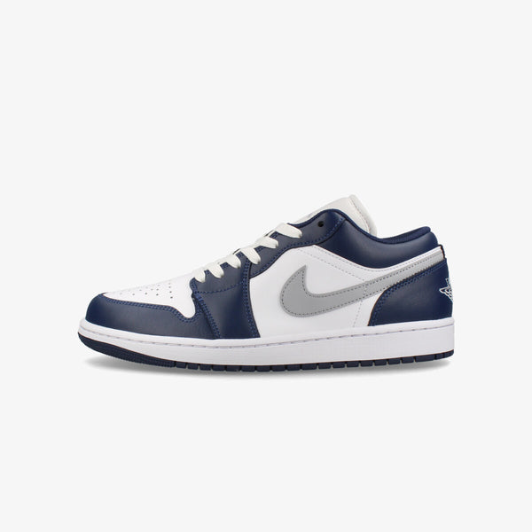 NIKE AIR JORDAN 1 LOW WHITE/WOLF GREY/MIDNIGHT NAVY