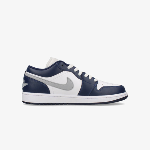 NIKE AIR JORDAN 1 LOW WHITE/WOLF GREY/MIDNIGHT NAVY