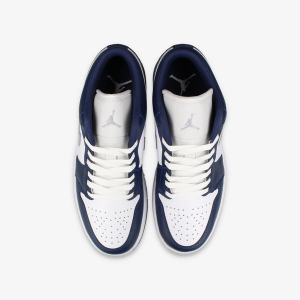 NIKE AIR JORDAN 1 LOW WHITE/WOLF GREY/MIDNIGHT NAVY