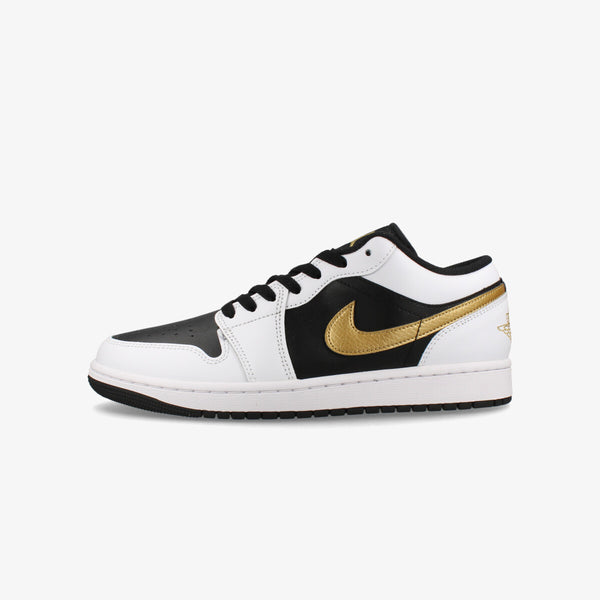 NIKE AIR JORDAN 1 LOW WHITE/BLACK/METALLIC GOLD