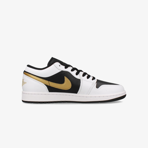 NIKE AIR JORDAN 1 LOW WHITE/BLACK/METALLIC GOLD