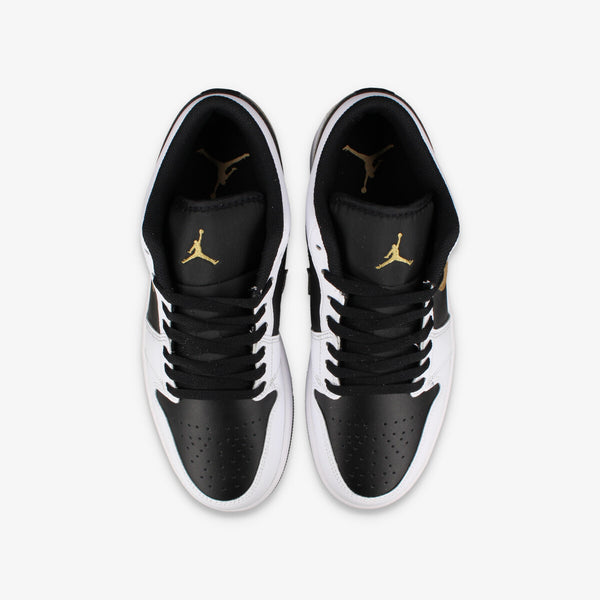 NIKE AIR JORDAN 1 LOW WHITE/BLACK/METALLIC GOLD