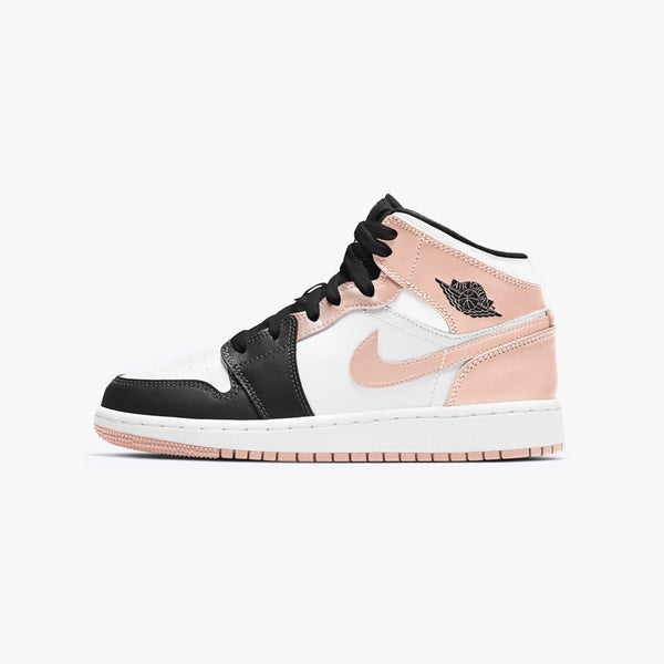 NIKE AIR JORDAN 1 MID GS WHITE/BLACK/CRIMSON TINT