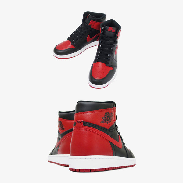 NIKE AIR JORDAN 1 RETRO HIGH OG BLACK/VARSITY RED/WHITE [BRED]